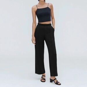 Everlane Wide Leg Dream Pant in Black, Size Medium
